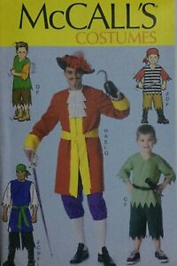 Pirate, Peter Pan, Captain Hook, Child Size 3-8 McCall's costume #M7215 