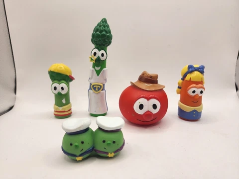 2002 Veggie Tales Jonah Movie Figure Lot Of 5 Set Big Idea Cover