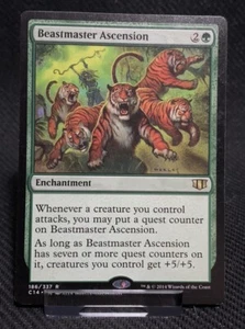 MTG - 1x Beastmaster Ascension - Commander 2014 NM - Picture 1 of 2