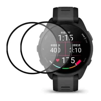CALARACA 2x For Garmin Forerunner 165 Screen Protector PMMA Watch Screen Film (Black Edge