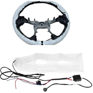 Car Winter Heated Steering Wheel Cover DIY Kit Heater Pad 6 level 25in Universal - Picture 1 of 8