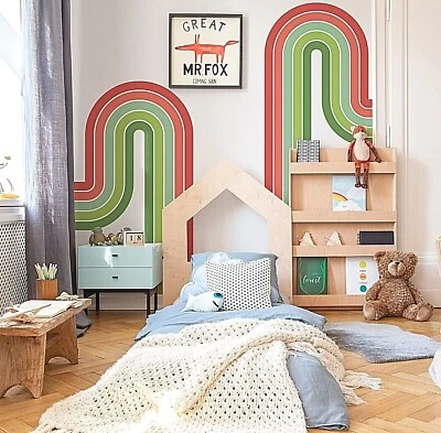 Colorful Fountain Rainbow Wall Decals, Stickers, Mural, Wall Art Decoration 670 - Image 1 of 4