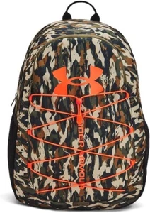 NEW Under Armour Hustle Sport Backpack (390) Green Marine Blaze Orange - Picture 1 of 5