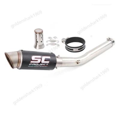 Silenciadores silenciadores de fibra de carbono pontas de escape GSXR1000 2005 2006 para Suzuki K5 K6 - Imagem 1 de 4