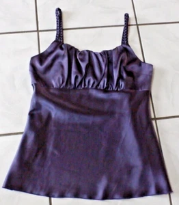Y2k 90s A.Byer Purple Satin Babydoll Whimsigoth Grunge Coquette Cami Top L G953 - Picture 1 of 8