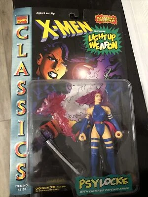 Marvel ToyBiz X Men Psylocke Figure 1996 Light Up Weapon Sealed , Free Shipping - Image 1 of 4