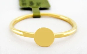 SOLID SIGNET RING 10K YELLOW GOLD - FREE SHIPPING & INITAL ENGRAVING - Picture 1 of 4