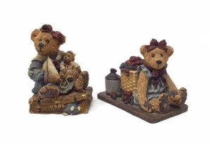 Boyds Bears and Friends lotto di 2 Bailey Bear 1993 #2006/#2000 valigia frutteto - Foto 1 di 7