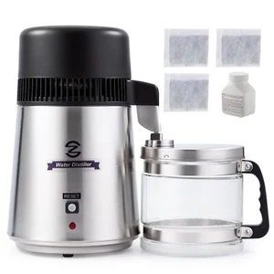NEW CO-Z 4L Water Distiller Purifier Machine Countertop Stainless Steel Interior - Picture 1 of 8
