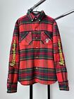 Billionaire Boys Club Logo Checked Red Flannel Overshirt Jacket Men’s Size M