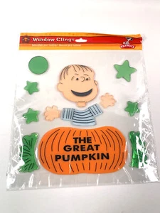 Peanuts Halloween Jelz Window Clings Linus Great Pumpkin Reusable Decorations - Picture 1 of 5