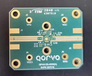 1 pieza PCB de evaluación de desarrollo Qorvo 287210 para amplificador de controlador QPA-9120 QFN 3x3 mm - Imagen 1 de 2