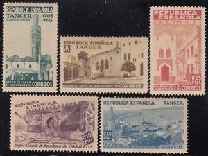 Tanger Beneficencia B- 1/5 1937 Vista Landscapes MNH - Picture 1 of 1