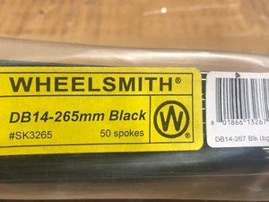 Wheelsmith DB14-265mm Black Double Butted Spokes Bag of 50 - Picture 1 of 7