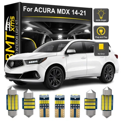 14x LED Interior Light Bulbs Trunk For ACURA MDX YD3 YD4 2014-2021 Cold White - Изображение 1 из 4