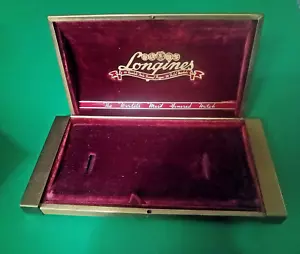 Vintage Longines Uhrenbox aus Metall. 6 1/2" x 3 1/7" x 1 1/2" - Bild 1 von 5