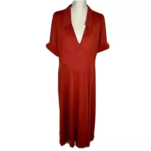 ASOS DESIGN 3/4 Sleeve Collared Max Dress Size 12 - Picture 1 of 10