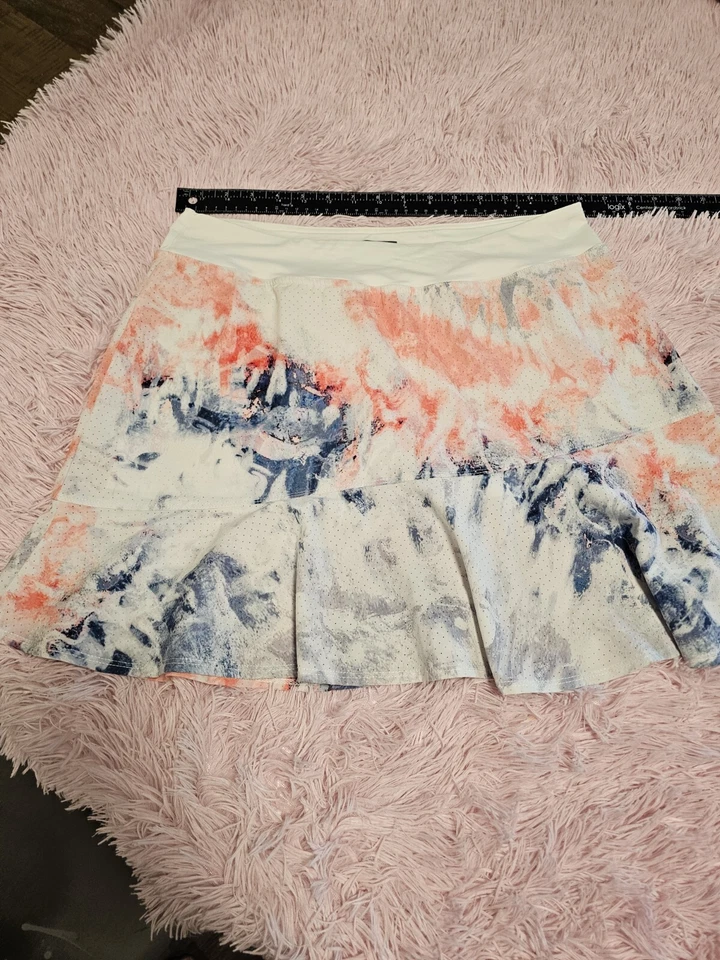Falda deportiva de tenis Lija pastel floral con volantes de malla talla grande Foto 1 de 4
