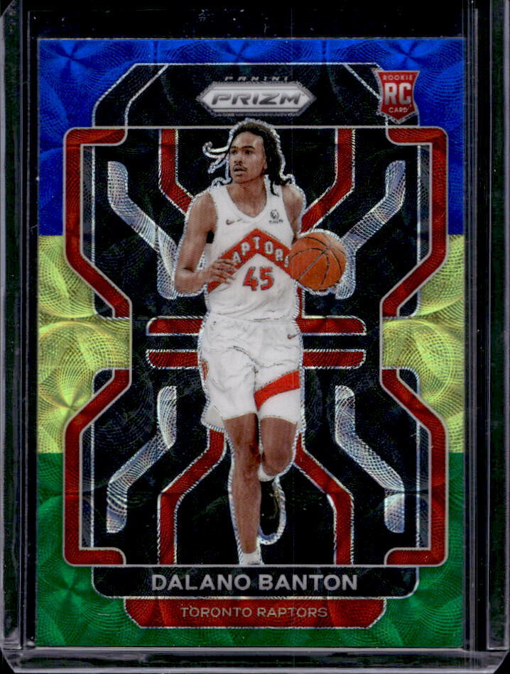 2021-22 Prizm Dalano Banton Blue Yellow Green Choice Prizm Rookie RC #328