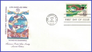 USA3 #C107 U/A HOUSE OF FARNAM 2 FDC Damen Schwimmen Olympische Sommerspiele - Bild 1 von 1