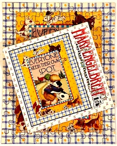Mary Engelbreit "Everyone Needs Their Own Spot" 100 pc 8" x 10" Jigsaw Puzzle - Picture 1 of 3