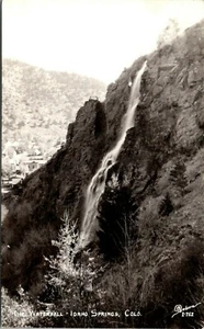 IDAHO SPRINGS, COLORADO - THE WATERFALL - SANBORN OLD 1942 REAL PHOTO POSTCARD - Picture 1 of 2