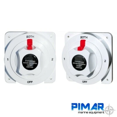SELETTORE  DEVIATORE PER DUE BATTERIE STACCABATTERIA NAUTICA CAMPER BARCA - Immagine 1 di 3
