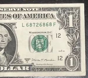 (NEAR SUPER REPEATER!) $1 Repeating Fancy Serial Number L68726868F Series 2017A - Picture 1 of 3