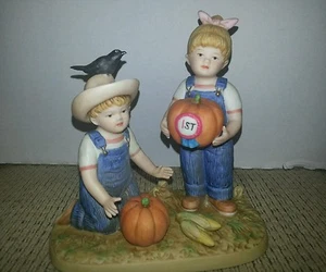 Homco Denim Days Figurine. "Prize Pumpkin". #1531. - Picture 1 of 1