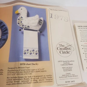 VTG 1986 The Creative Circle Embroidery Needlecraft Kit #1978 Just Ducky Towel - Picture 1 of 9