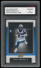 TERRACE MARSHALL JR. 2021 PANINI INSTANT SPOTLIGHT 1ST GRADED 10 ROOKIE CARD