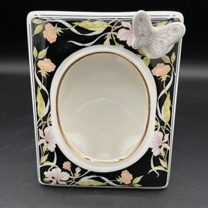 Lefton China 1986 - Schmetterling und Blumen Porzellan Bilderrahmen - Japan 05778 - Bild 1 von 8