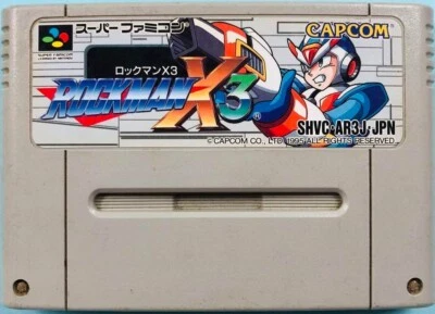 MEGAMAN X3 (ROCKMAN X3) SNES SFC Nintendo Super Famicom Japanese Version - Image 1 of 2