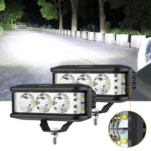 AUXBEAM 5"inch LED White Pods Spot Lights Fog Offroad Driving Lamp ATV Truck 4WD - Picture 1 of 12