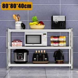 3 Böden Edelstahlregal Gastro Schwerlastregal Edelstahl Regal Küchenregal 30kg - Bild 1 von 16
