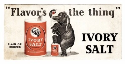 Antiguo secador de tinta de sal de marfil sin usar, con elefante de pie, Worcester Salt Co Foto 1 de 2