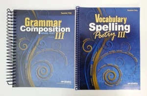 Abeka 9th Grade English Teacher Books Grammar Composition Spelling Poetry III - Picture 1 of 5