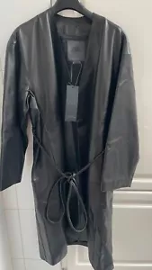 ABRIGO LARGO DE CUERO COLECCIÓN ZARA ZW TALLA ÚNICA M RARO REF. 3322/242 - Imagen 1 de 6