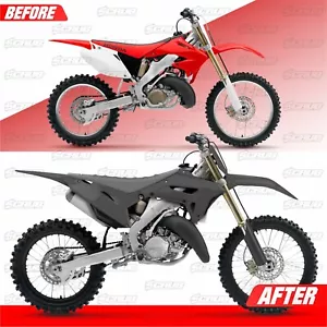 Honda 2002-2007 CR125R CR250R | New Polisport Restyle Plastic kit 2022 Gray - Picture 1 of 6