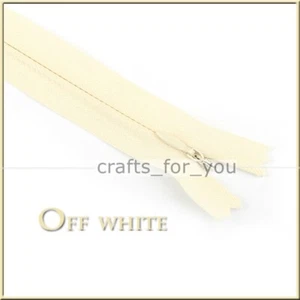 INVISIBLE ZIPPER 18CM -70CM SEWING CRAFTS CONSEALED ZIP FOR SKIRT/DRESS/CUSHION - Picture 1 of 36