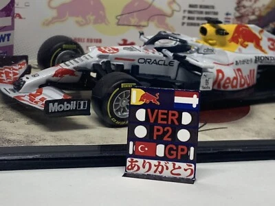 Pitboard 1:43/1:18 (Pizarra F1) / Max Verstappen (RedBull) P2 Turkish GP 2021 - Imagen 1 de 2