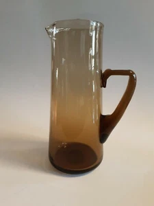 MCM  Boussu Belgium Amber Glass Drink Pitcher - Picture 1 of 6