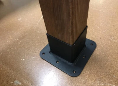 4x Soportes para patas de mesa de metal negro de alta resistencia - Soportes para patas de soporte para muebles Foto 1 de 4