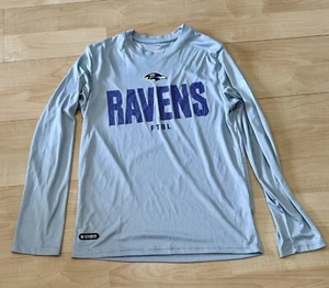 NFL Team Apparel Baltimore Ravens Long Sleeve Gray Combine Authentic Medium - Picture 1 of 3