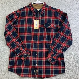 Legendäres Whitetails Buck Camp Hemd Herren Gr. L rot blau Flanellhemd mit Knopfleiste - Bild 1 von 9