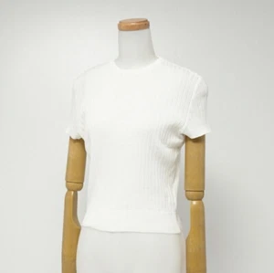 CHANEL Vintage knit Size 40 97P Short-sleeved sweater with CC logo, COCO M... - Picture 1 of 9