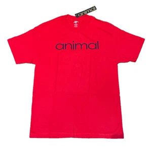 2009 ANIMAL BIKES LOGO T SHIRT MENS SIZE MD BMX VANS RED RARE NEW WITH TAGS - Picture 1 of 6