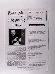 Bloodwyn Pig Pressemitteilung Original Lügen Album Promotion 21. Februar 2000 - Bild 1 von 12