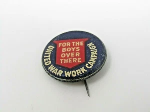 United War Work Campaign Offset Pin Antique For The Boys Over There - Picture 1 of 5