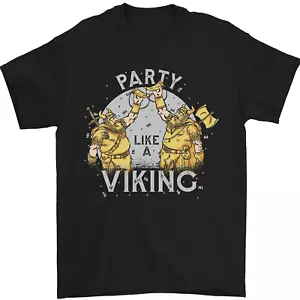 Party wie Ein Wikinger Thor Odin Walhalla Herren 100% Baumwolle - Picture 1 of 11